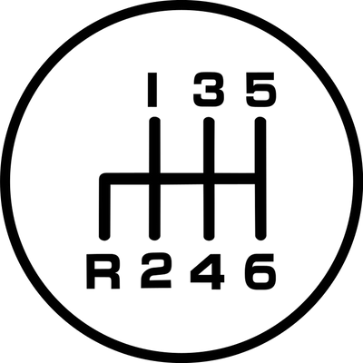6 Speed Reverse Bottom Left shift pattern