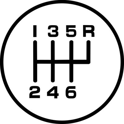 6 Speed Reverse Top Right shift pattern