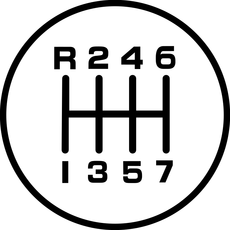 7 Speed Reverse Top Left Dogleg shift pattern