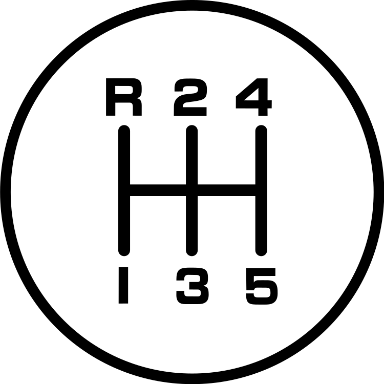 5 Speed Reverse Top Left Dogleg shift pattern
