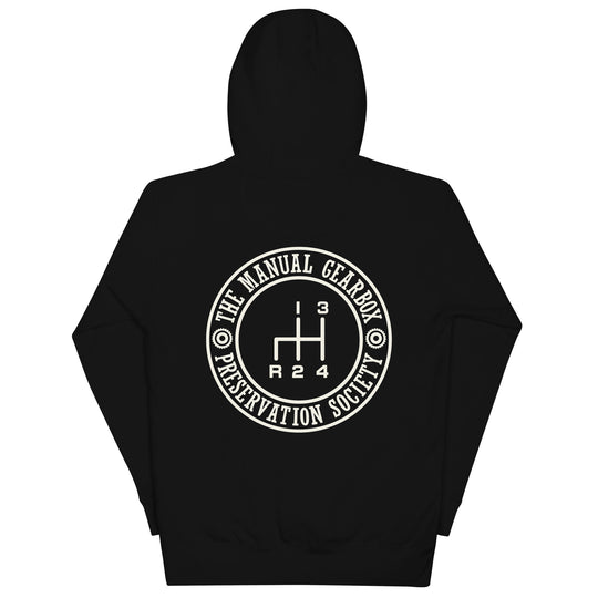TMGPS Insignia Hoodie - 4 Speed Reverse Bottom Left, Black, back
