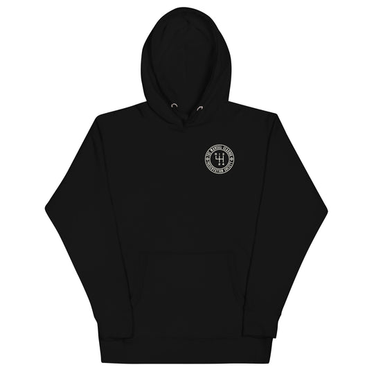 TMGPS Insignia Hoodie - 4 Speed Reverse Top Left, Black, front