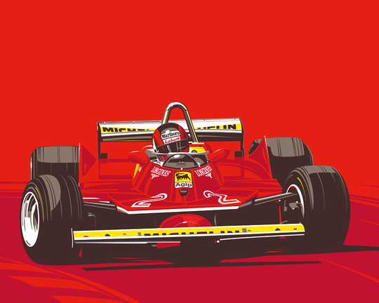 90年代 GILLES! Benjamins F1 フェラーリ ポスター 旧車 LEGENDS NEVER DIE - #002 GILLES VILLENEUVE – The Curb Shop