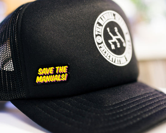TMGPS Save The Manuals! Enamel Pin